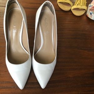 White Aldo Pumps